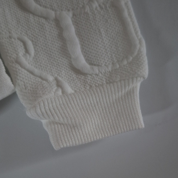 Textured White Jogger Pants Set - Picture 6 of 14